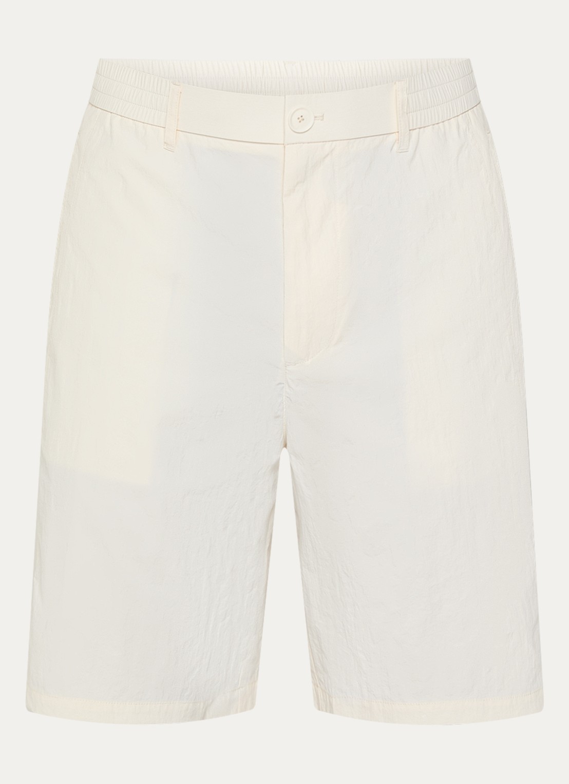 Armani Straight fit korte broek met steekzakken - voorkant creme