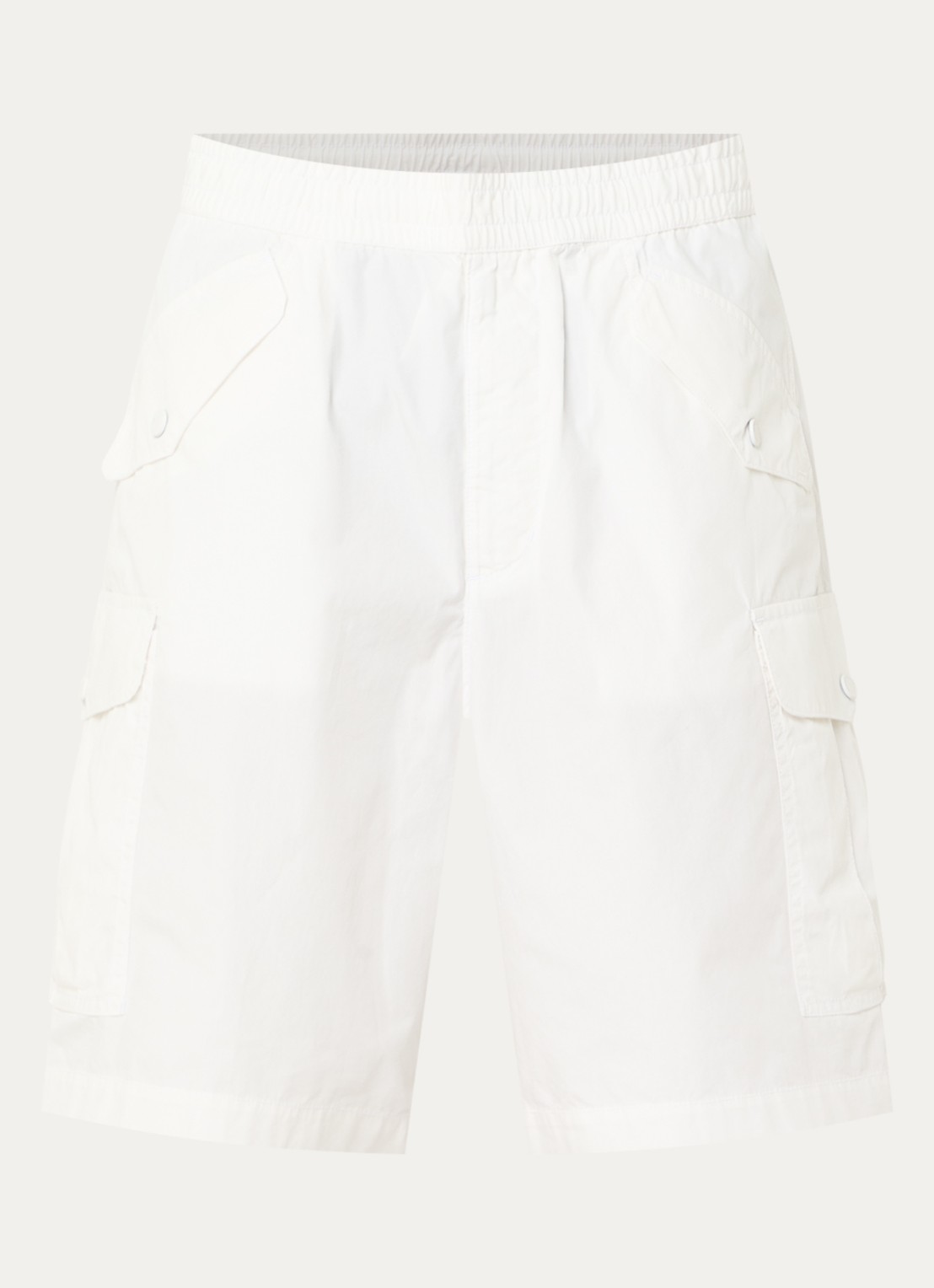 Armani Straight fit korte broek met steekzakken - voorkant 3 wit