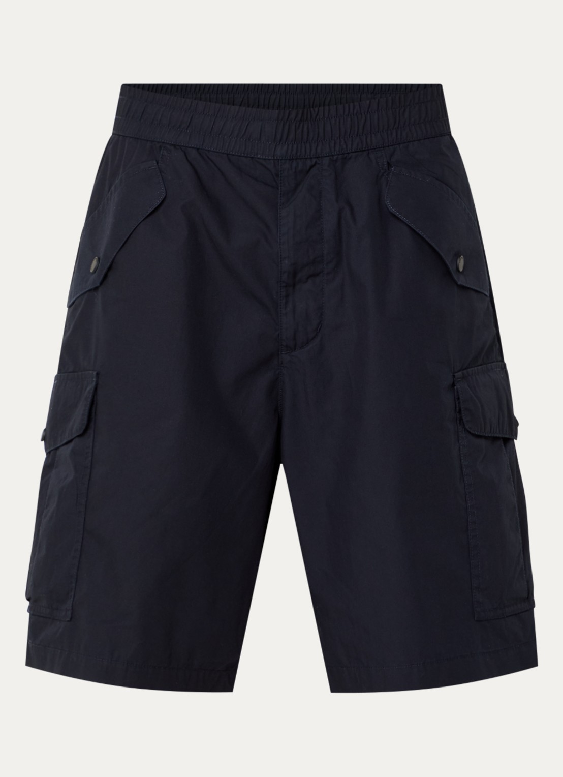 Armani Straight fit korte broek met steekzakken - voorkant 2 donkerblauw