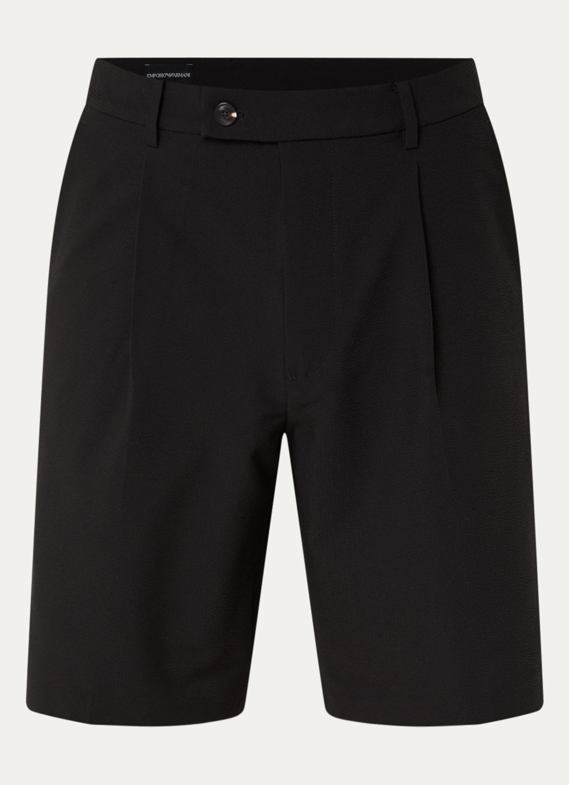 Armani Straight fit korte broek met steekzakken - voorkant 2 zwart