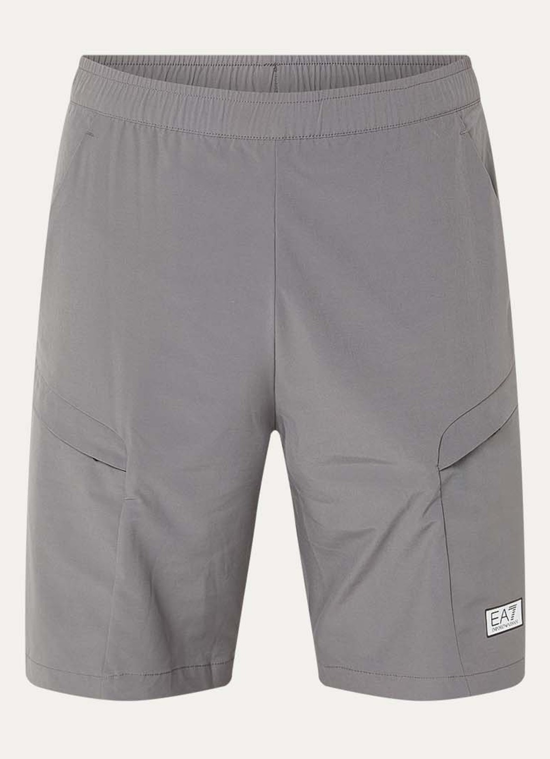 Armani Straight fit korte trainingsbroek met logo - voorkant 3 grijs
