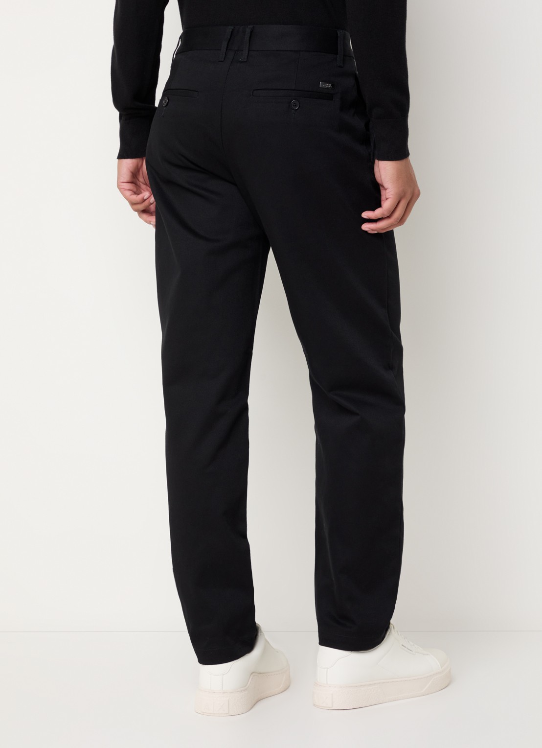 Armani Straight fit pantalon met steekzakken - achterkant zwart