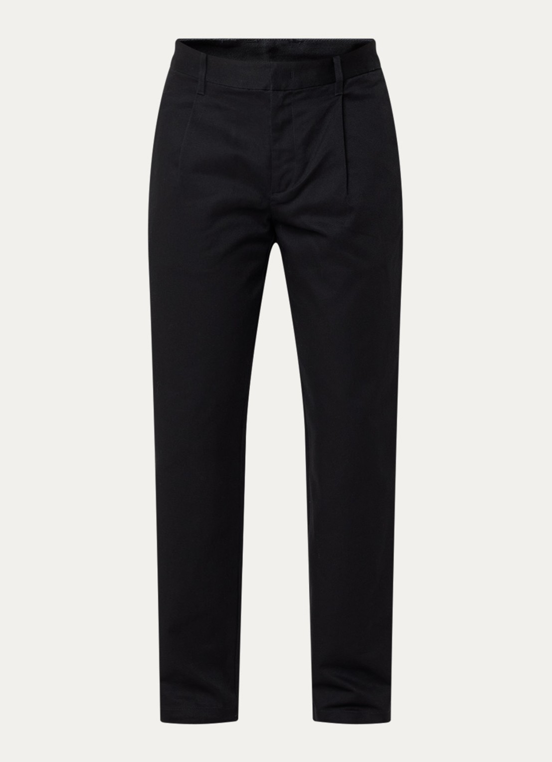 Armani Straight fit pantalon met steekzakken - voorkant 2 zwart