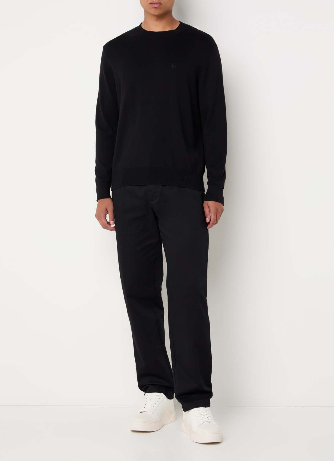 Armani Straight fit pantalon met steekzakken - voorkant 3 zwart