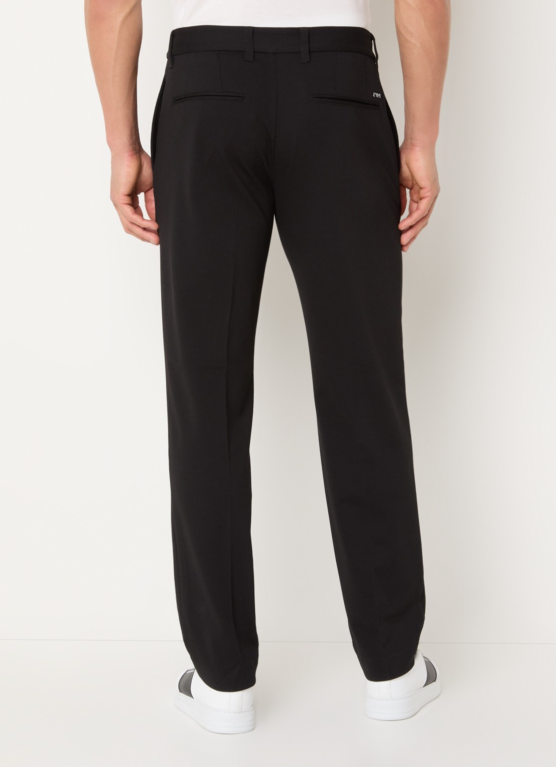 Armani Straight fit pantalon met steekzakken - achterkant zwart
