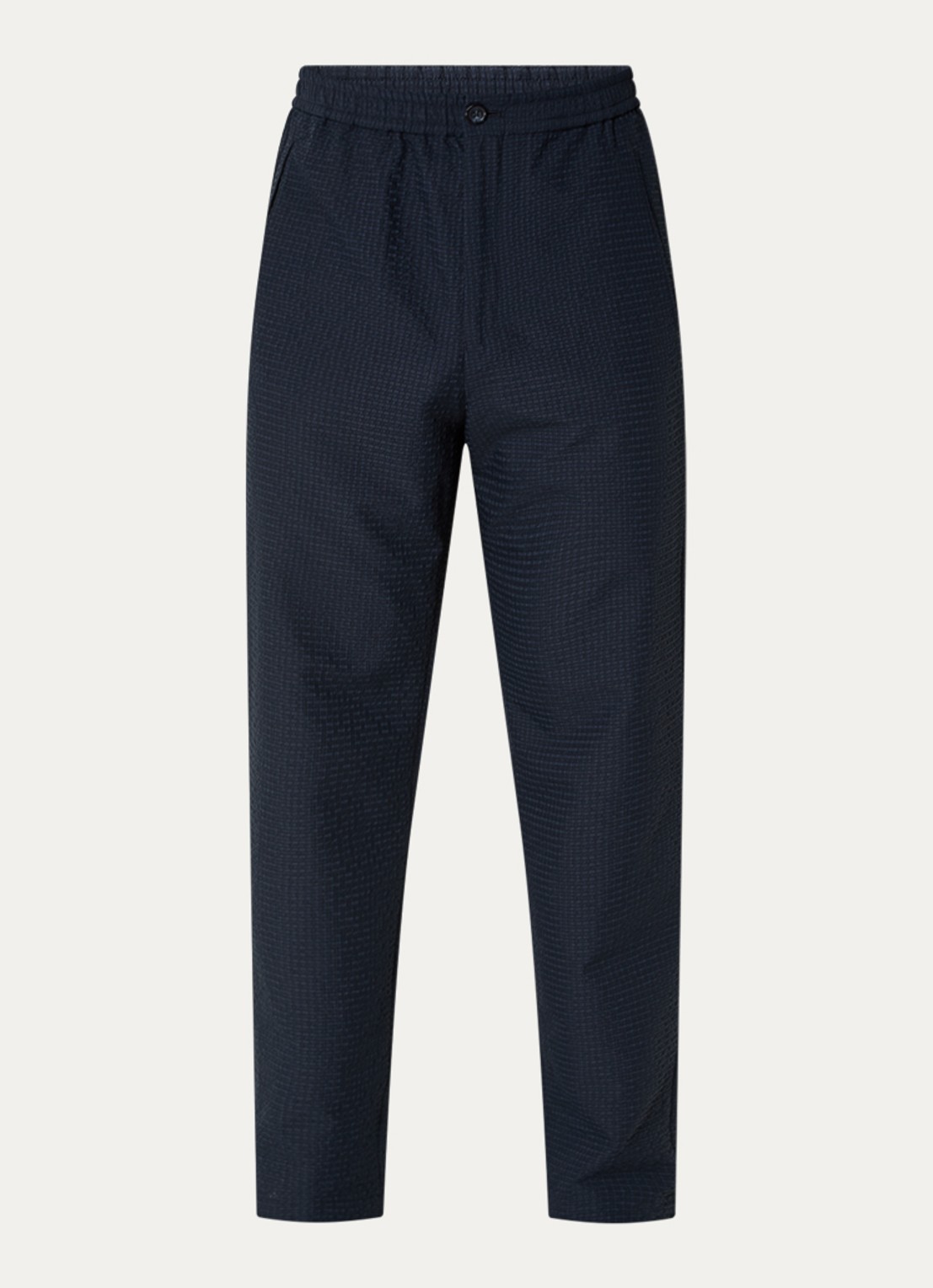 Armani Straight fit pantalon met steekzakken - voorkant 2 donkerblauw