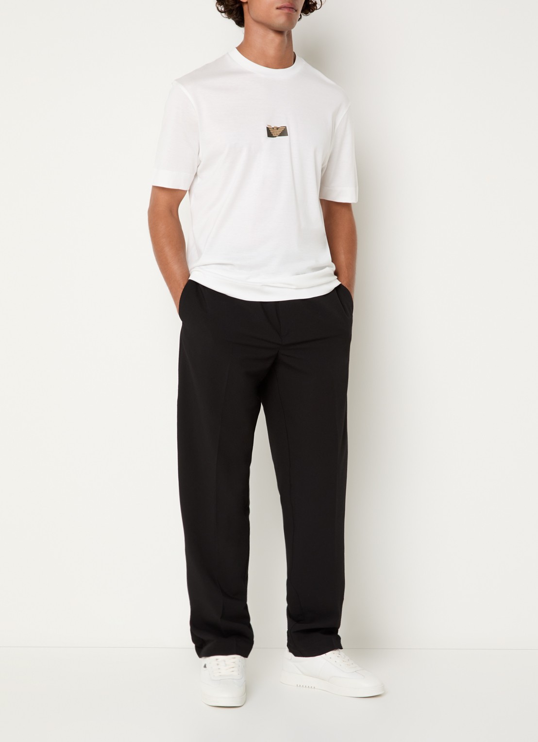 Armani Straight fit pantalon met steekzakken - voorkant 5 zwart