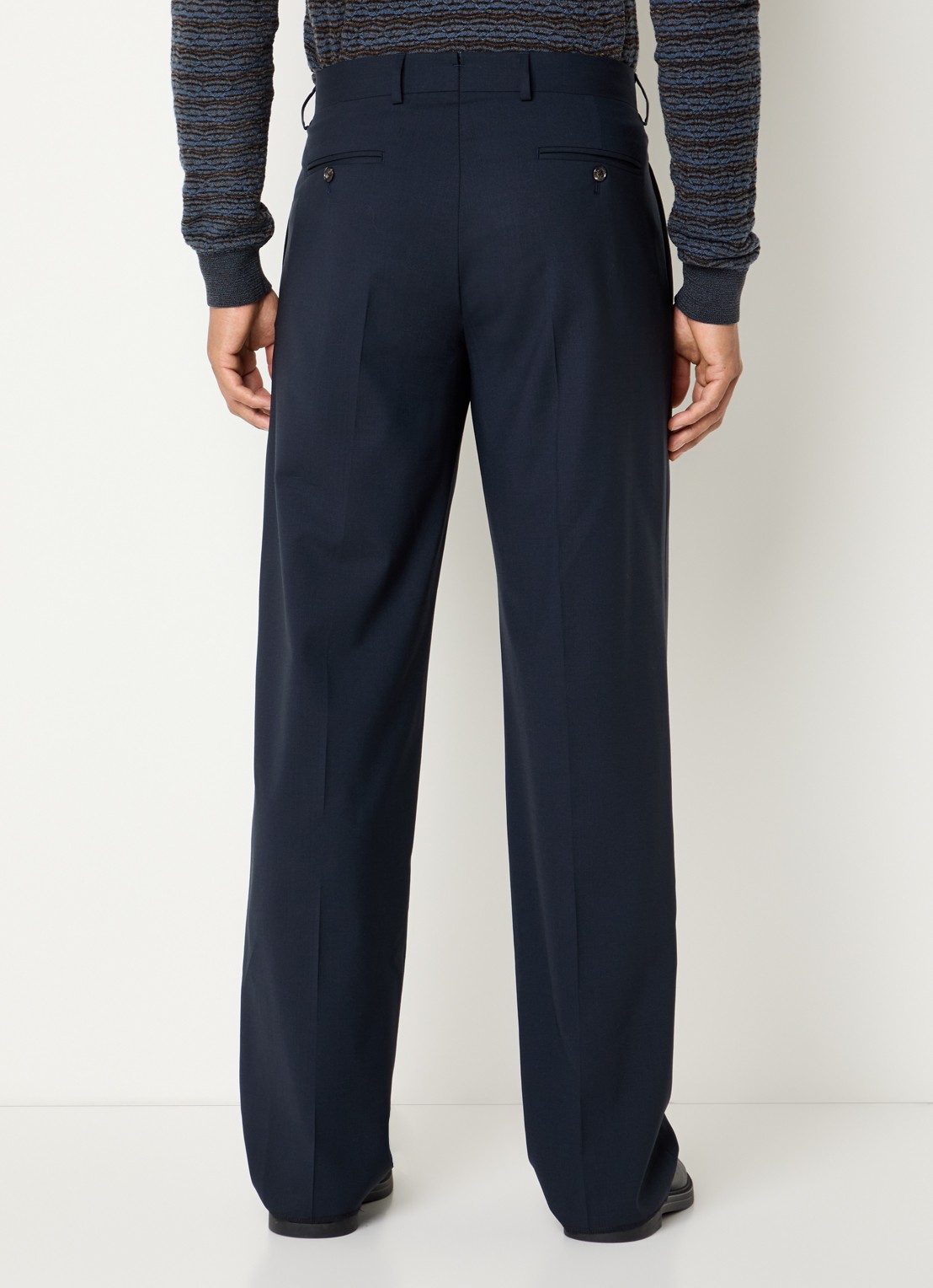 Armani Straight fit pantalon met steekzakken - achterkant 5 donkerblauw