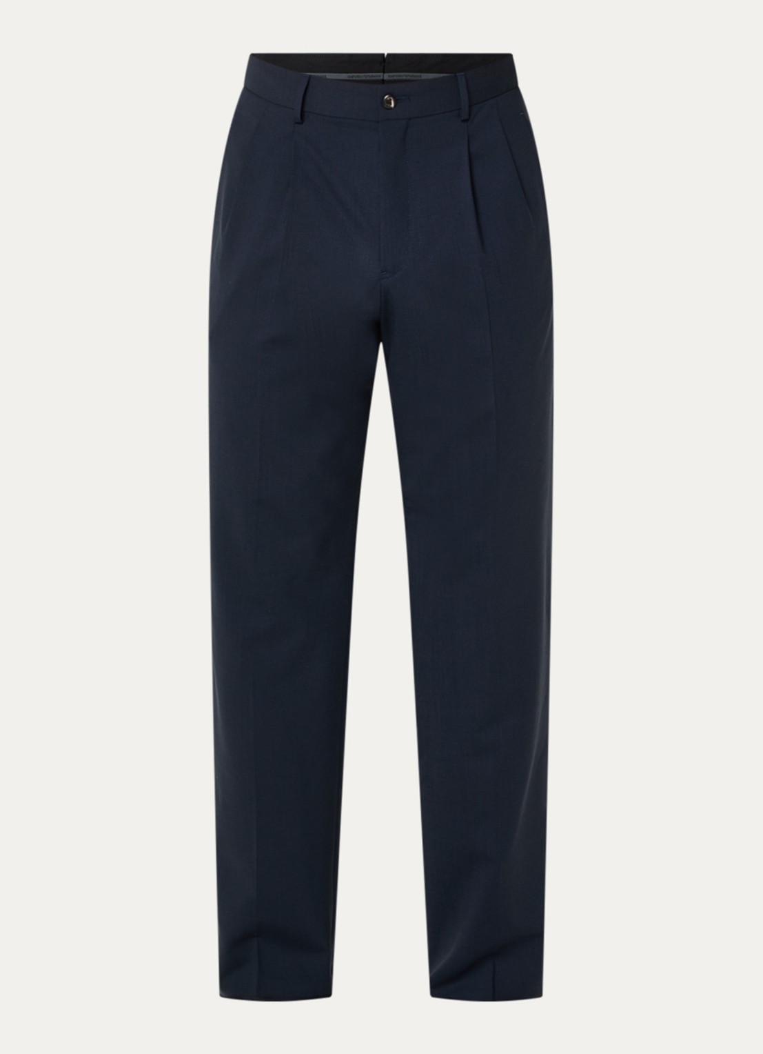 Armani Straight fit pantalon met steekzakken - voorkant donkerblauw