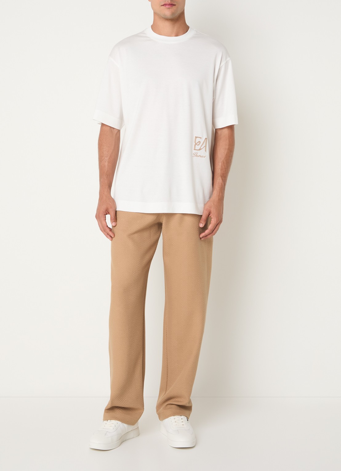 Armani Straight fit pantalon met steekzakken - voorkant 5 camel