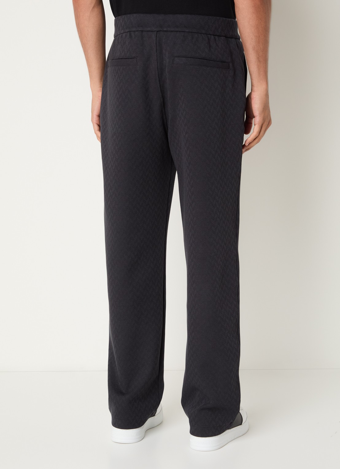 Armani Straight fit pantalon met steekzakken - achterkant 5 donkerblauw