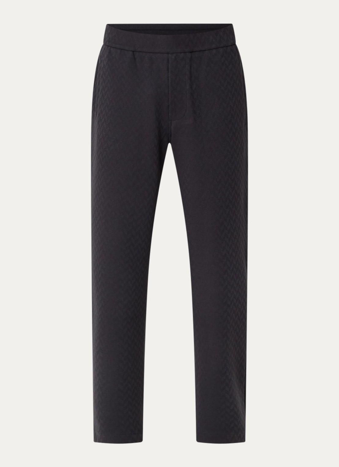 Armani Straight fit pantalon met steekzakken - voorkant donkerblauw