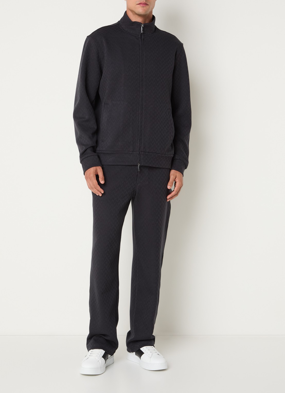 Armani Straight fit pantalon met steekzakken - voorkant 2 donkerblauw