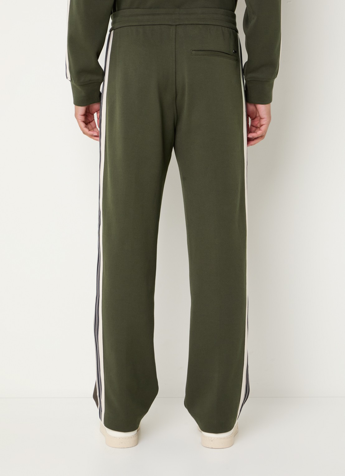 Armani Straight fit trackpants met steekzakken - achterkant 5 olijfgroen