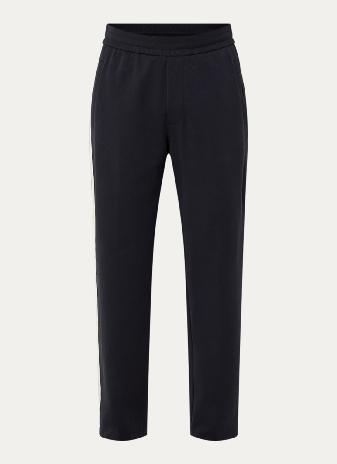 Armani Straight fit trackpants met steekzakken - voorkant 4 donkerblauw