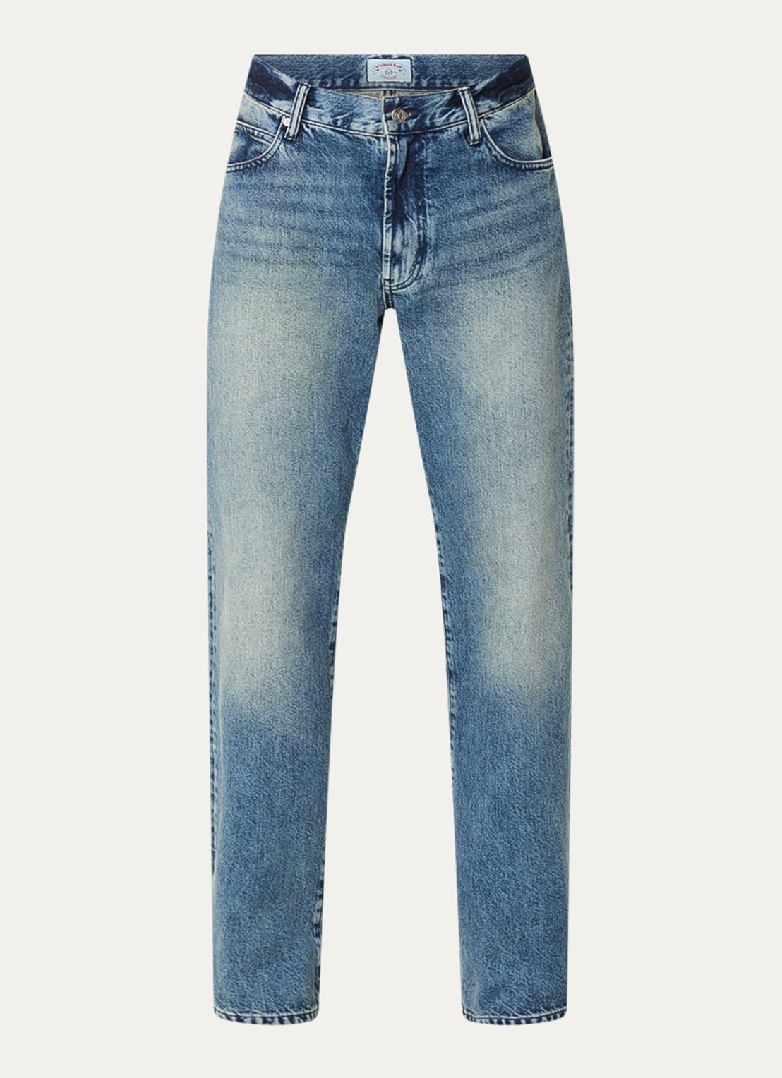 Armani Straight leg jeans met donkere wassing - voorkant 2 blauw