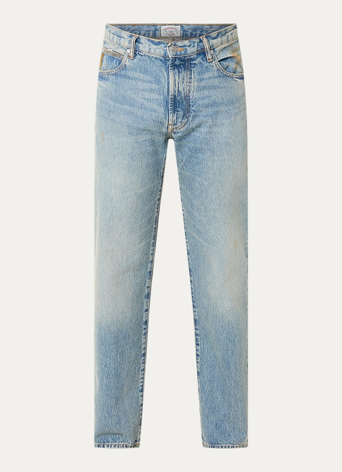Armani Straight leg jeans met donkere wassing - voorkant 3 lichtblauw