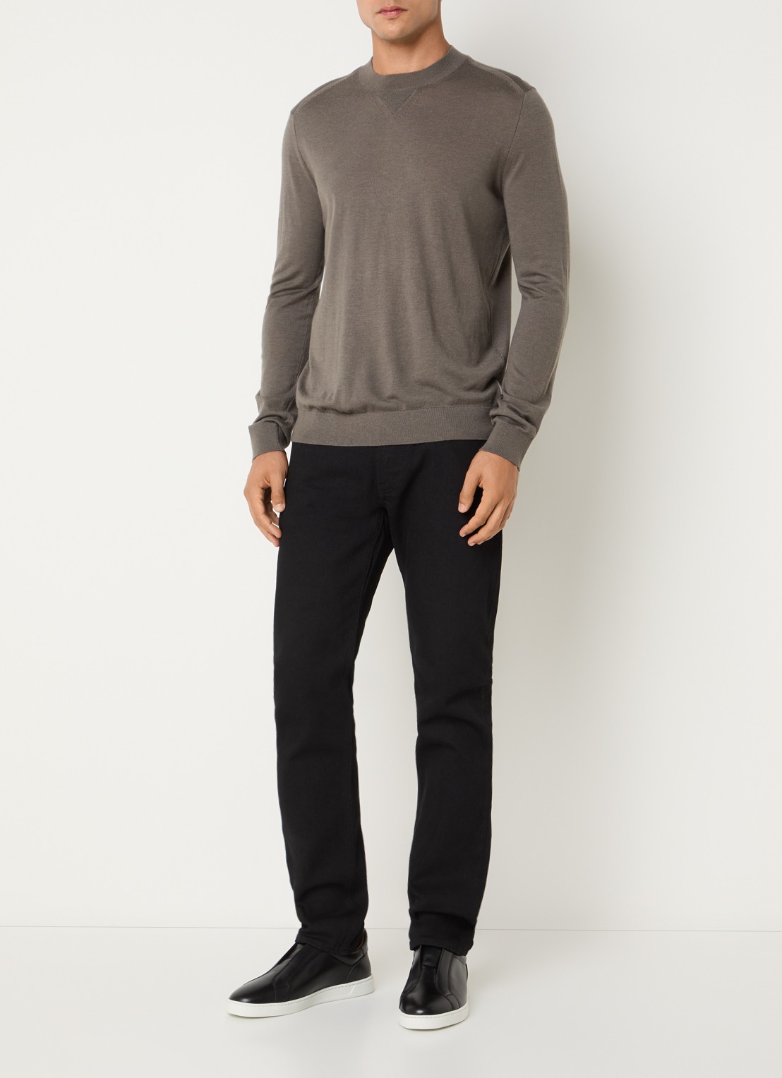 Armani Straight leg jeans met gekleurde wassing - voorkant 4 zwart