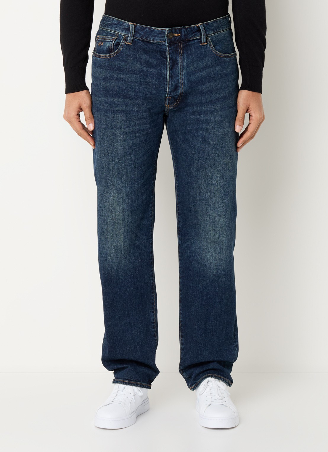 Armani Straight leg jeans met steekzakken - detail 3 indigo