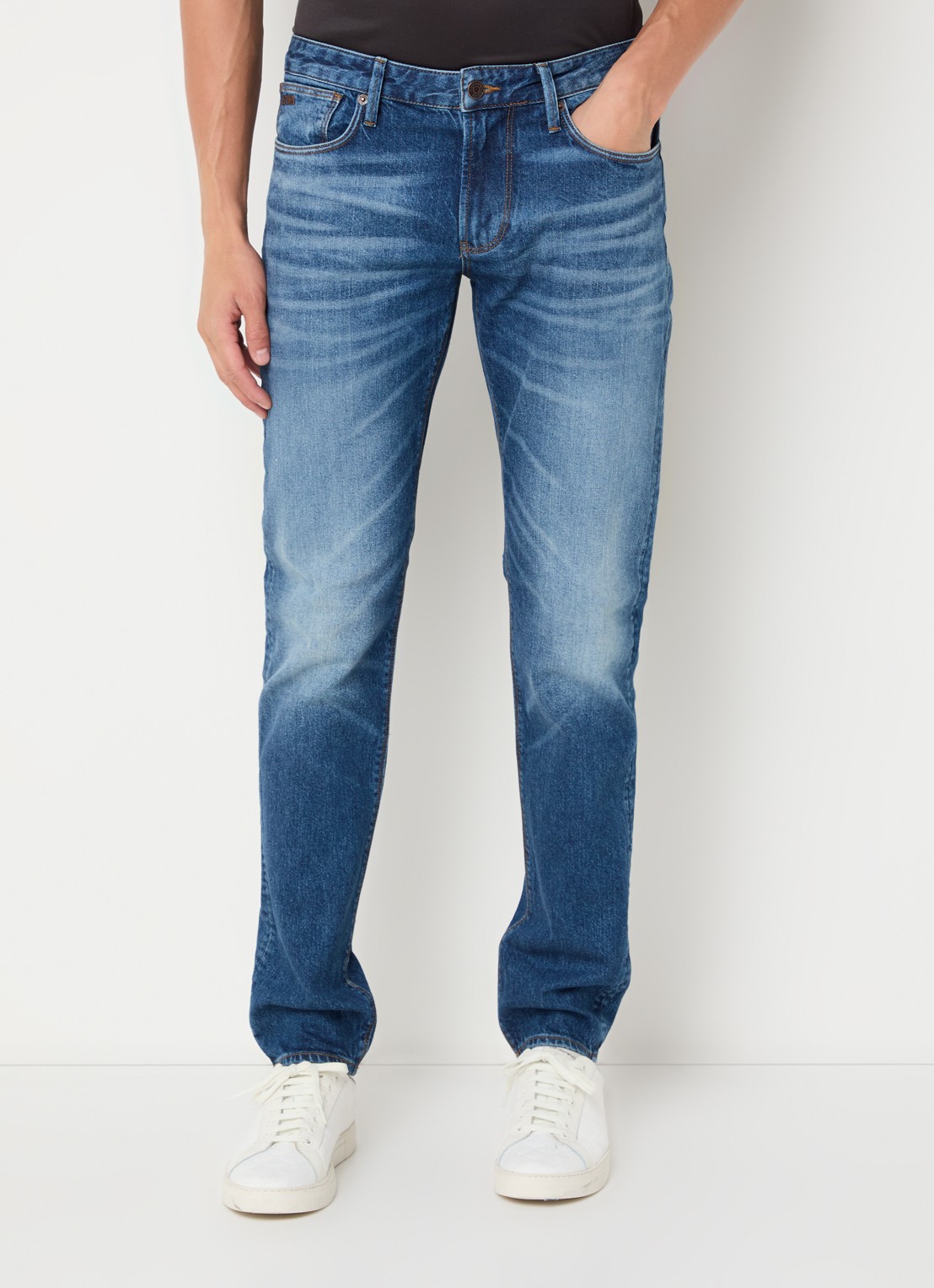 Armani Straight leg jeans met steekzakken - detail 4 indigo