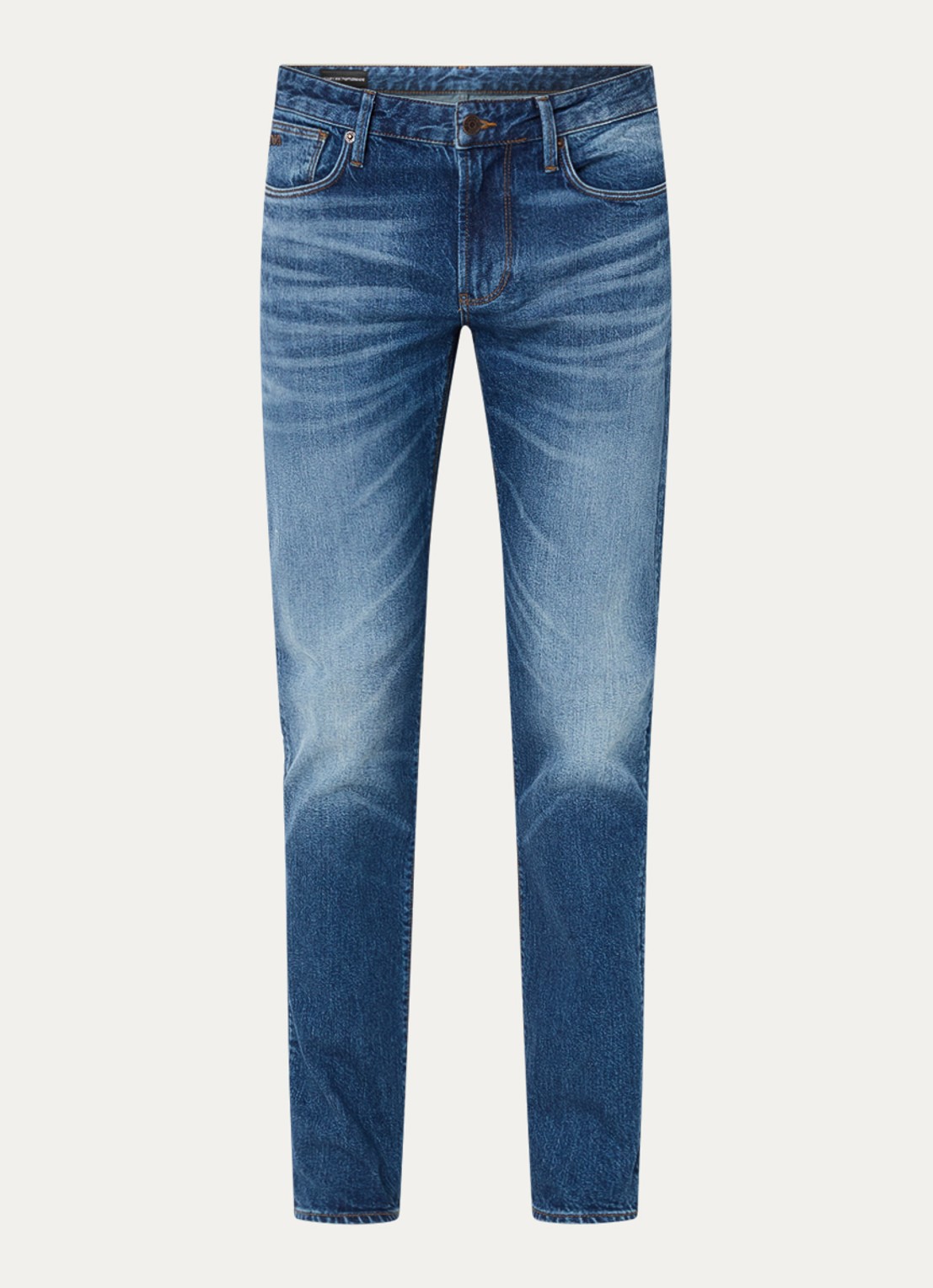 Armani Straight leg jeans met steekzakken - voorkant 2 indigo