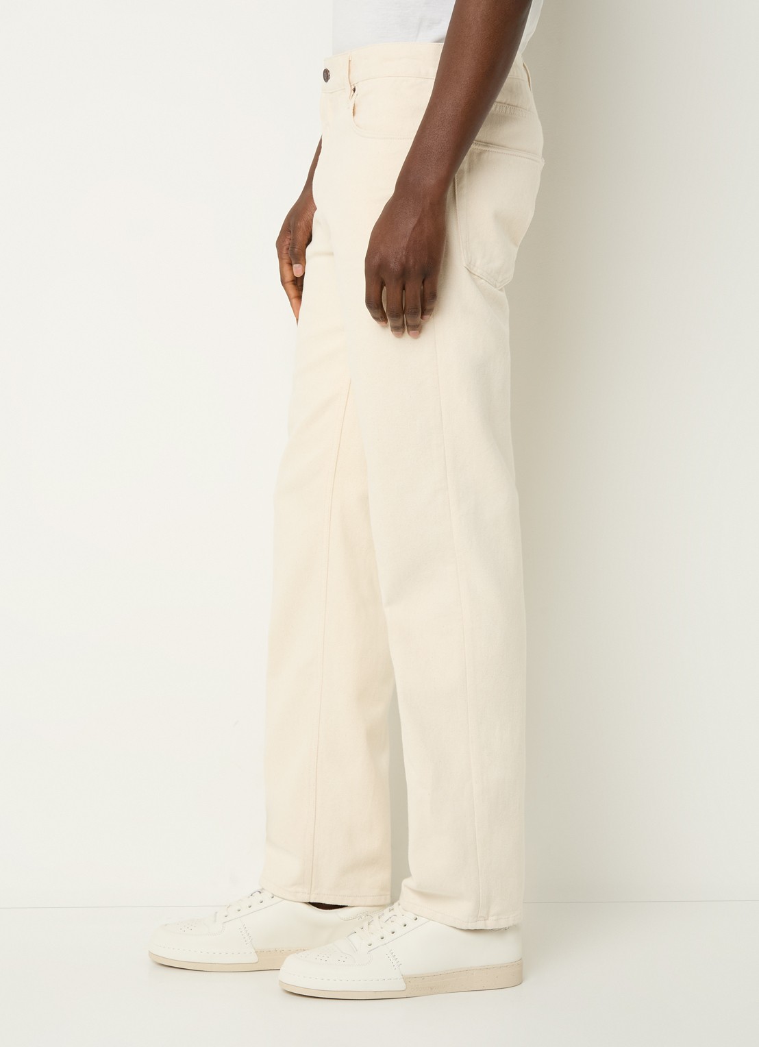 Armani Straight leg jeans met steekzakken - detail 3 creme