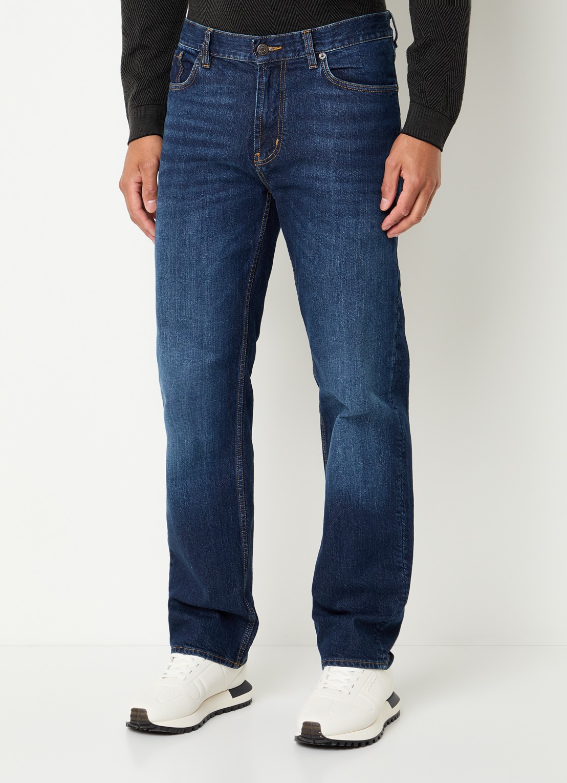 Armani Straight leg jeans met steekzakken - detail 4 indigo