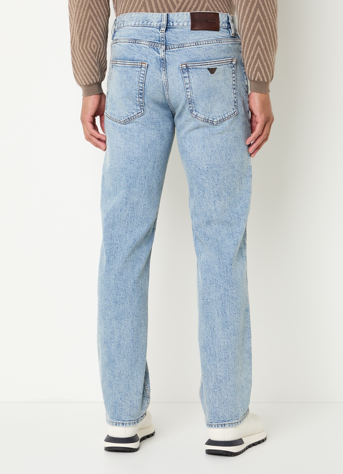 Armani Straight leg jeans met steekzakken - achterkant 3 turquoise