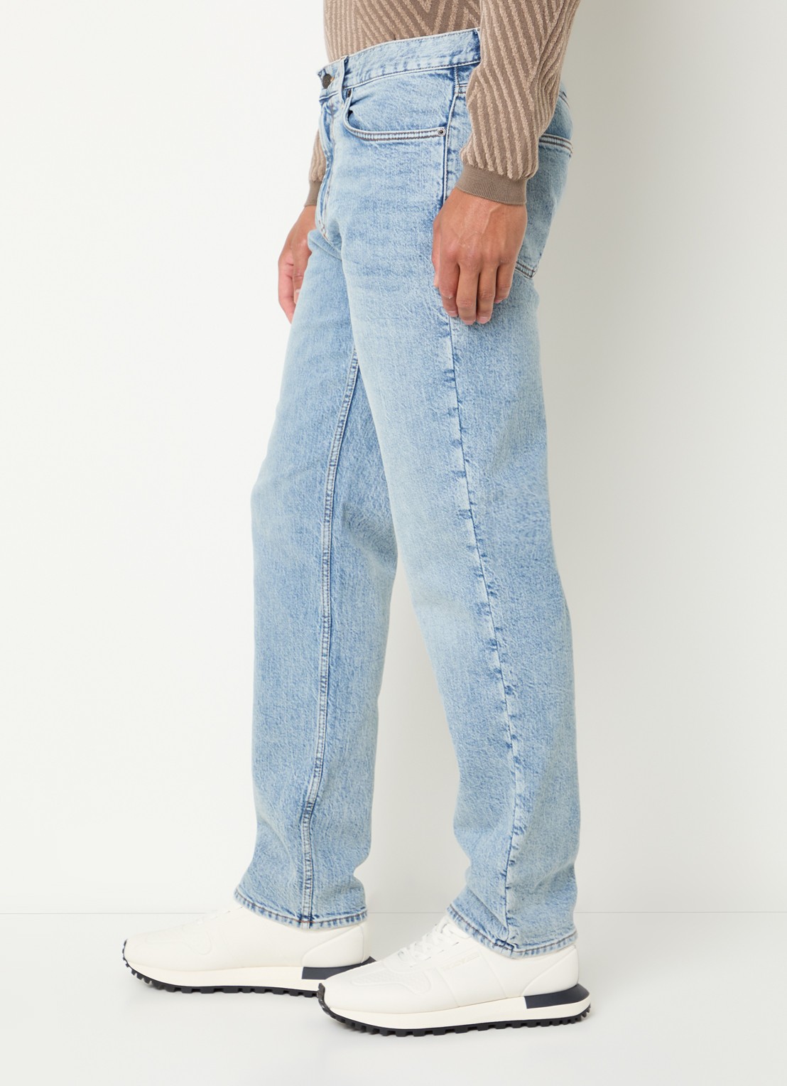 Armani Straight leg jeans met steekzakken - detail 2 turquoise