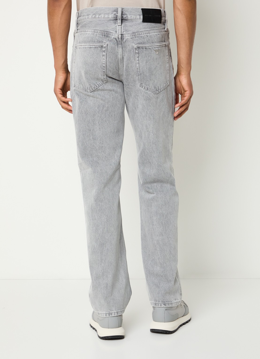 Armani Straight leg jeans met steekzakken - achterkant 5 lichtgrijs
