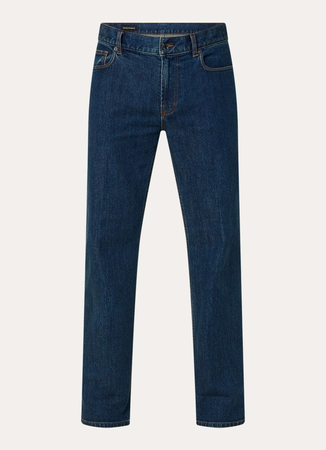 Armani Straight leg jeans met steekzakken - voorkant kobaltblauw