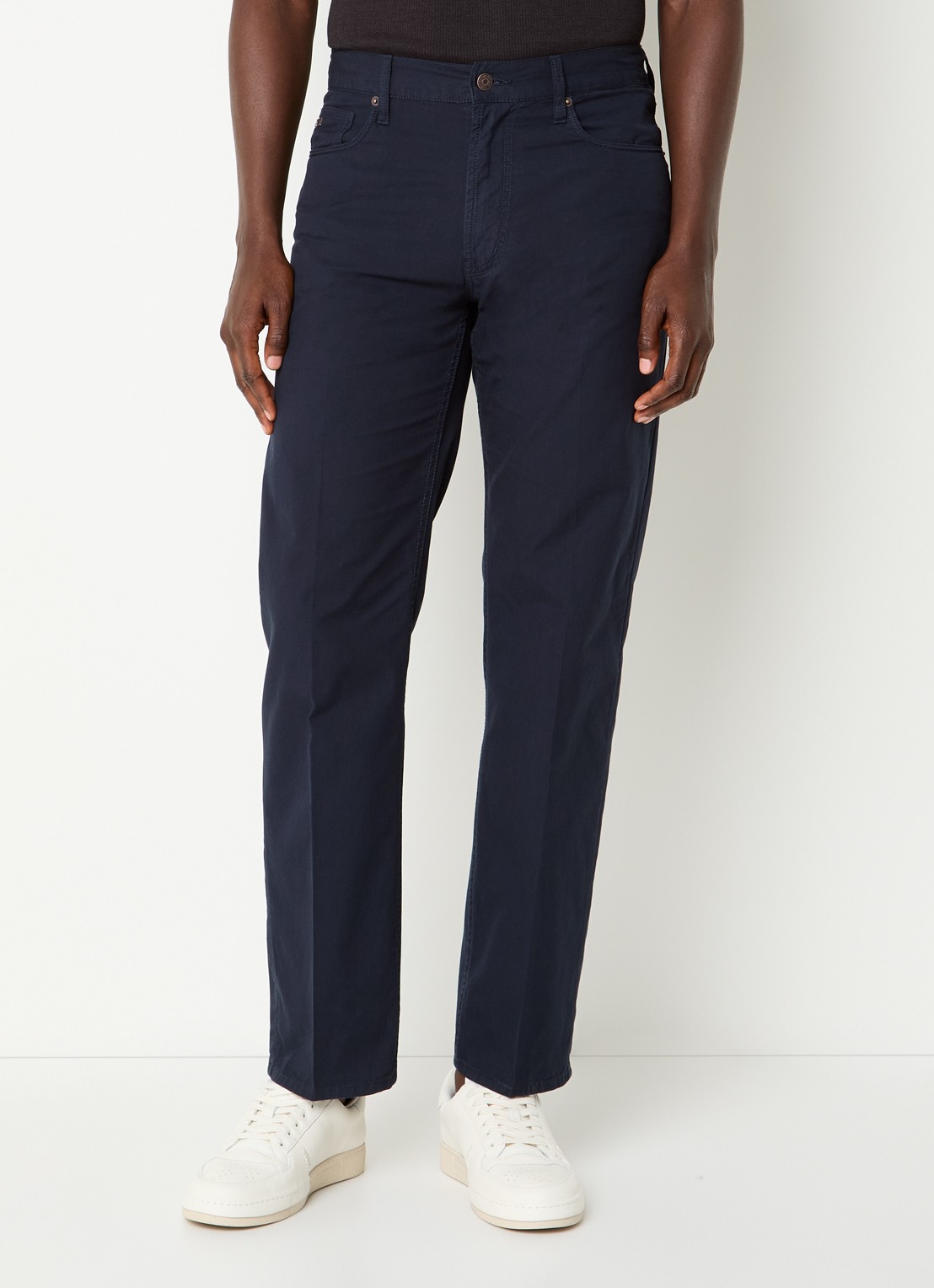 Armani Straight leg jeans met steekzakken - detail blauw