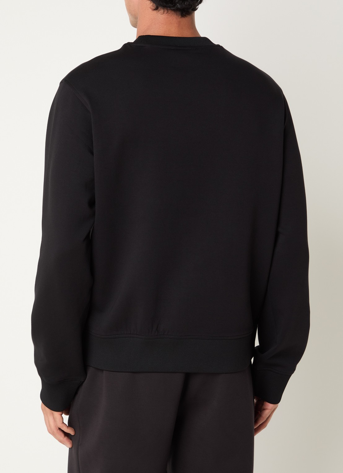 Armani Sweater met flock logoprint - achterkant zwart