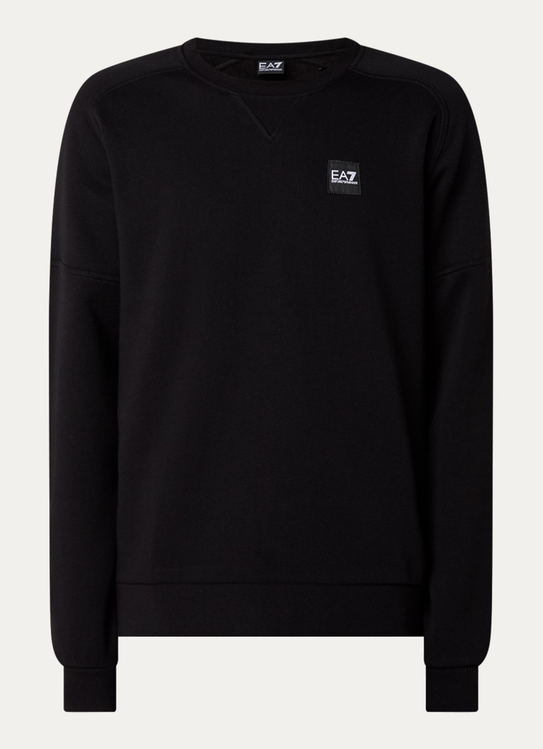 Armani Sweater met logo- en backprint - voorkant zwart