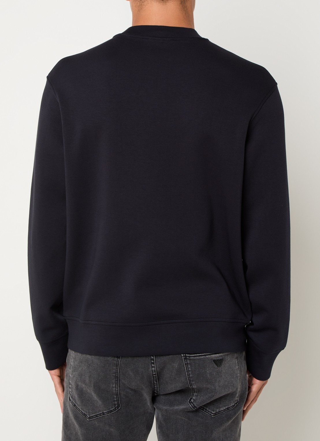 Armani Sweater met logo en borstzak - achterkant 3 donkerblauw
