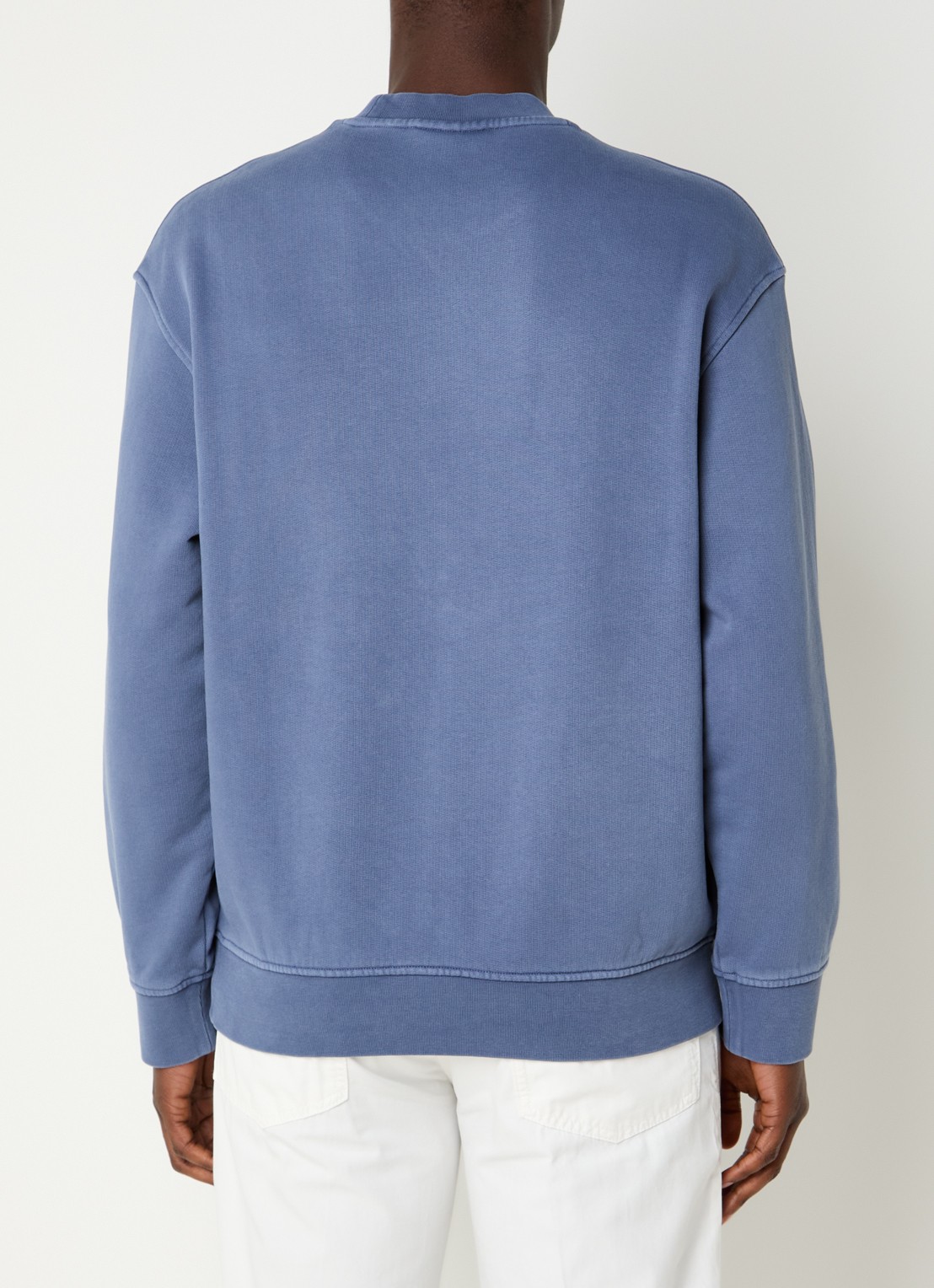 Armani Sweater met logo en borstzak - achterkant 4 blauw