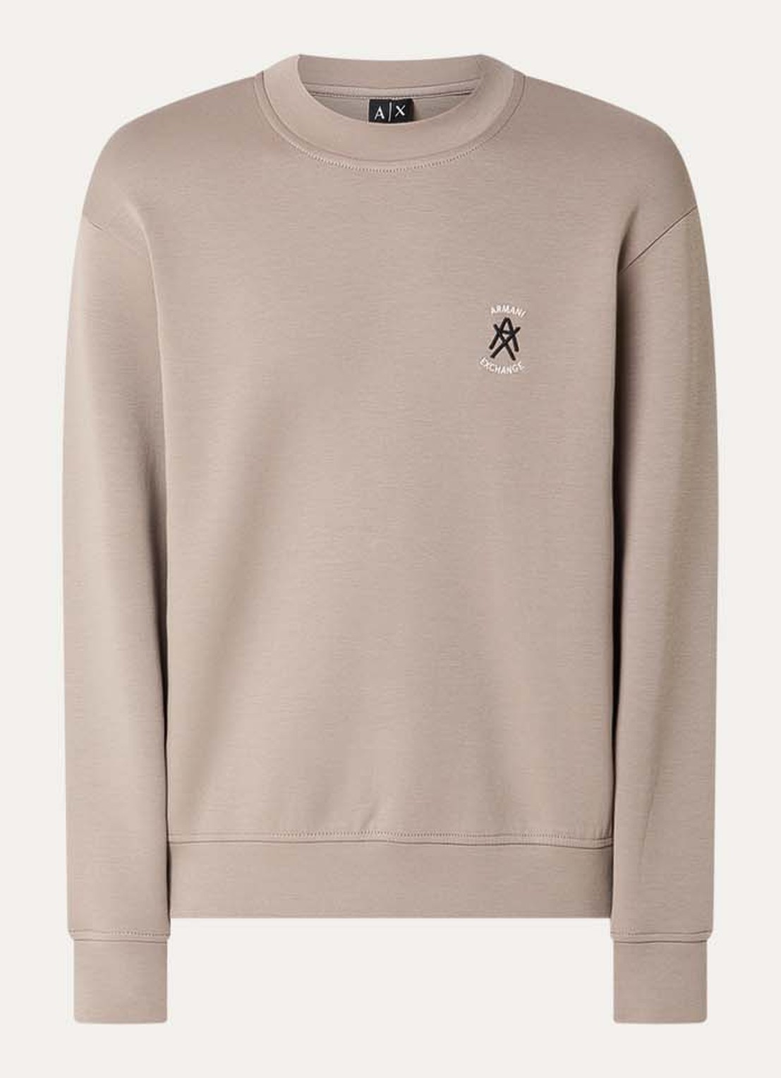Armani Sweater met logo - voorkant 2 zand