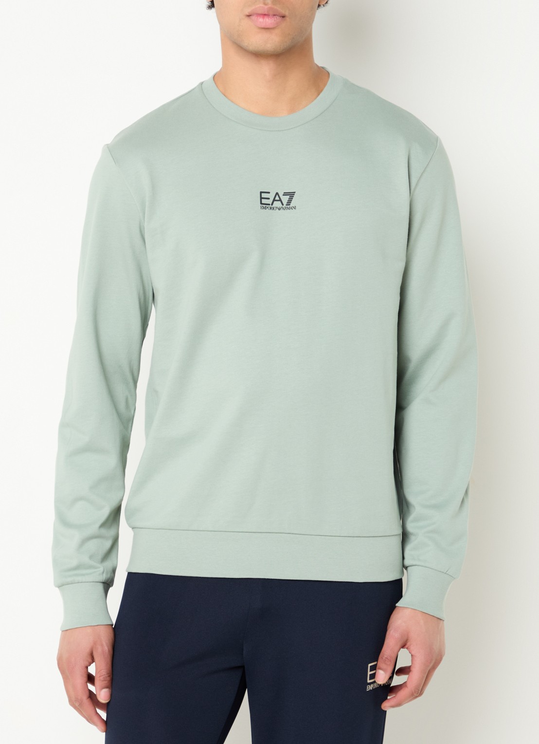 Armani Sweater met logo - detail zeegroen