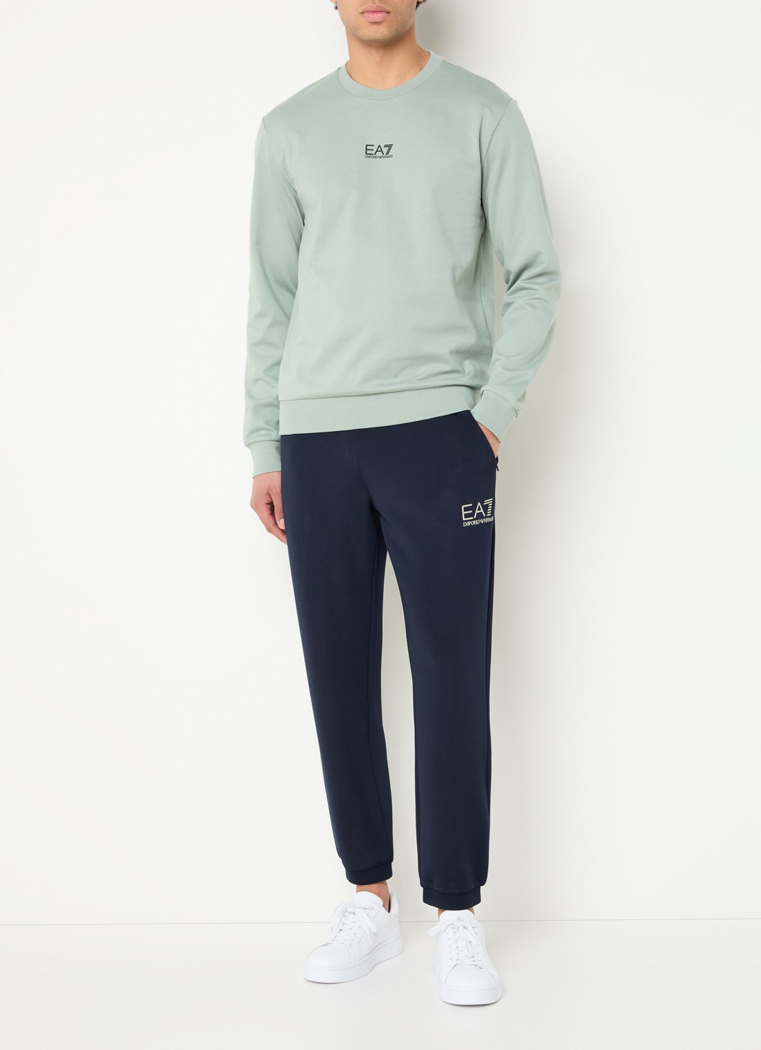Armani Sweater met logo - voorkant 4 zeegroen