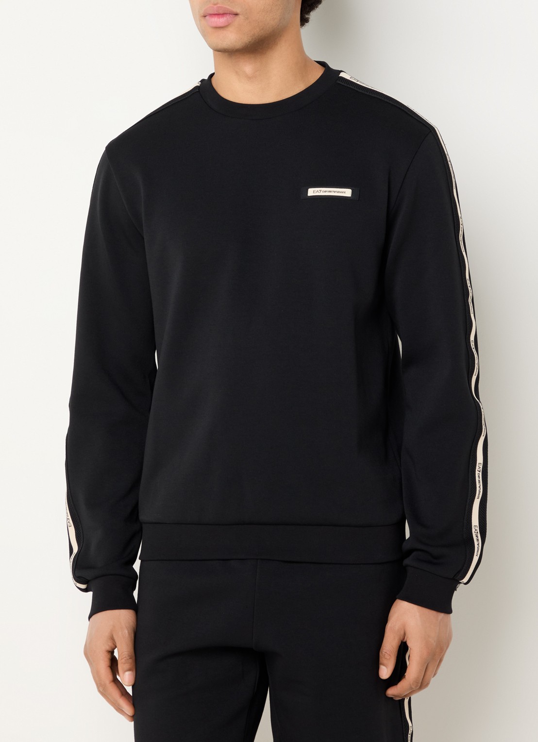 Armani Sweater met logo - detail 4 zwart