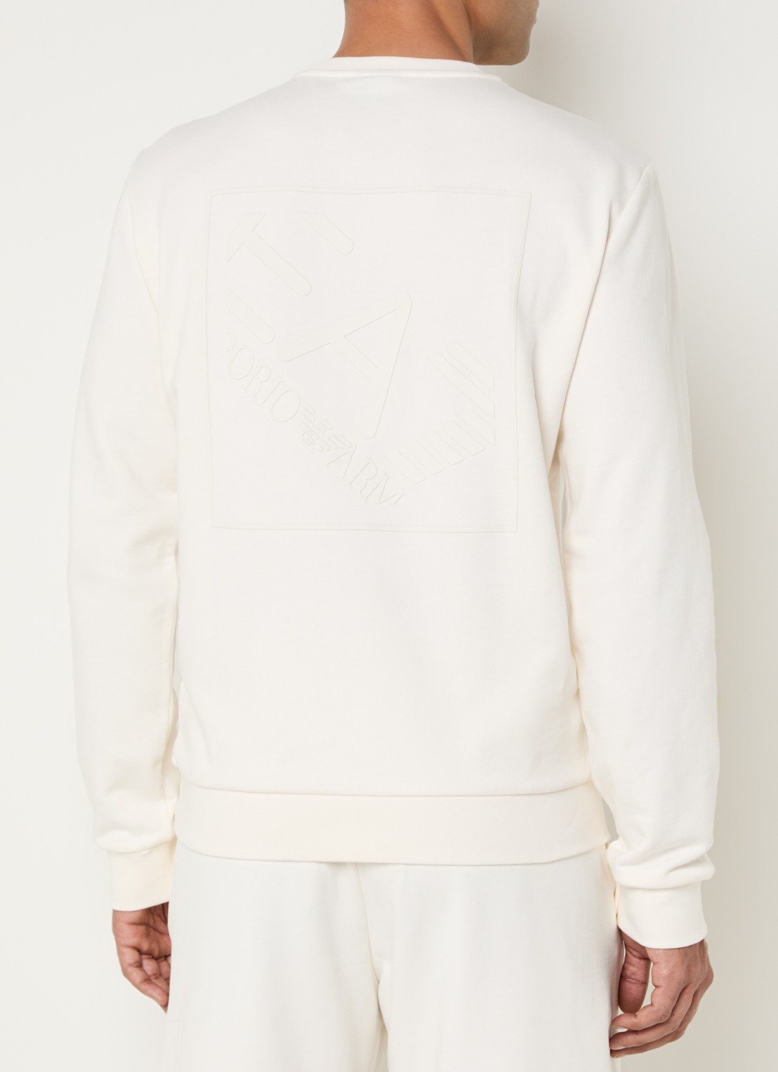 Armani Sweater met logo - detail 3 gebroken wit