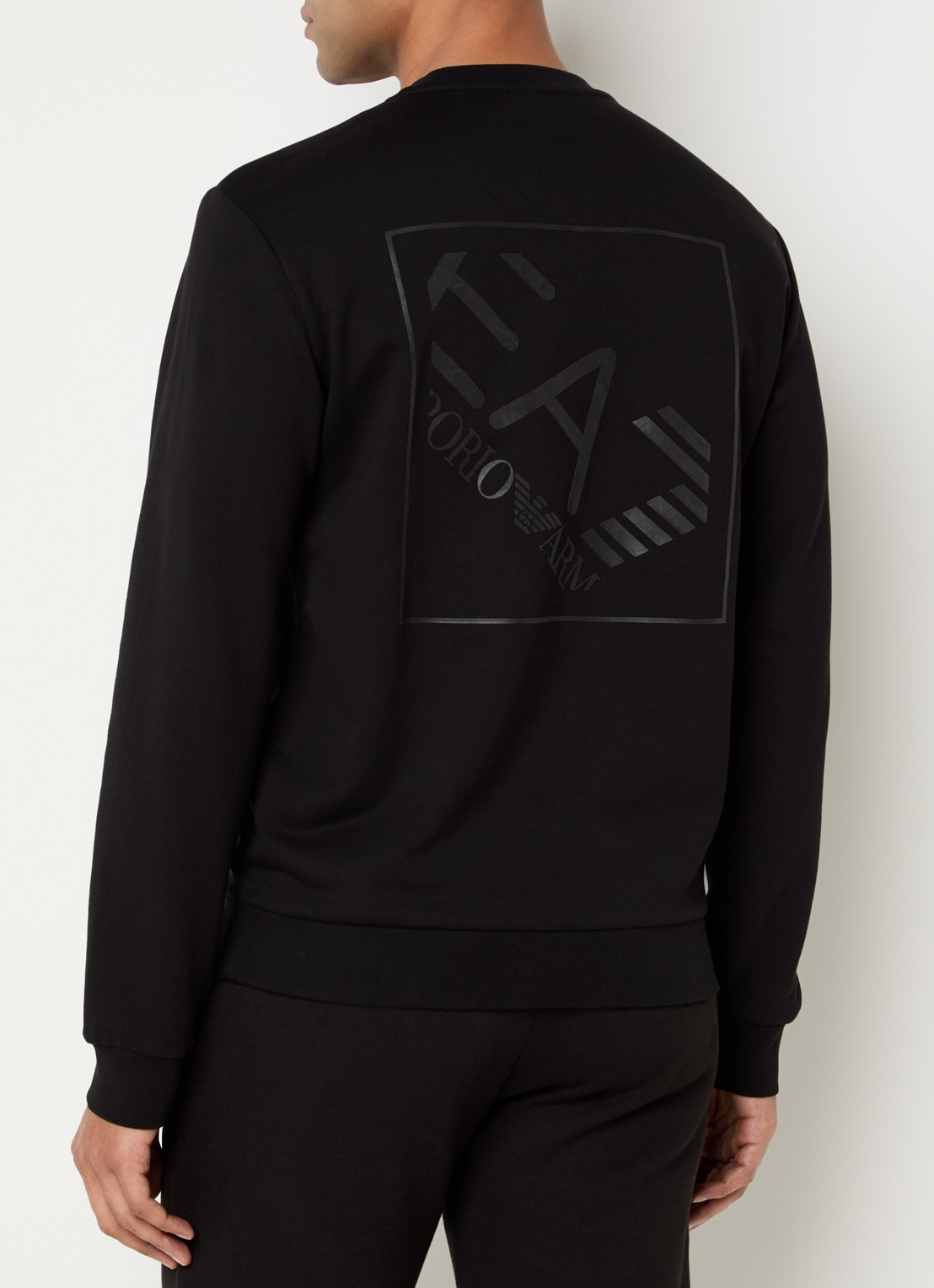 Armani Sweater met logo - detail zwart