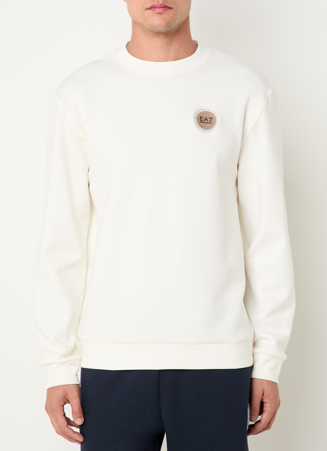 Armani Sweater met logo - detail 4 gebroken wit