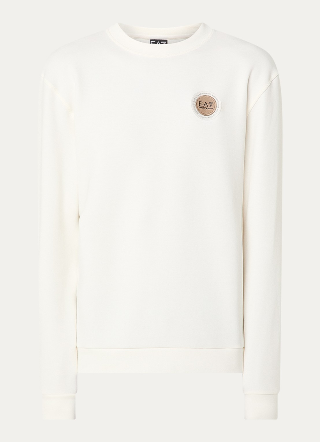 Armani Sweater met logo - voorkant gebroken wit