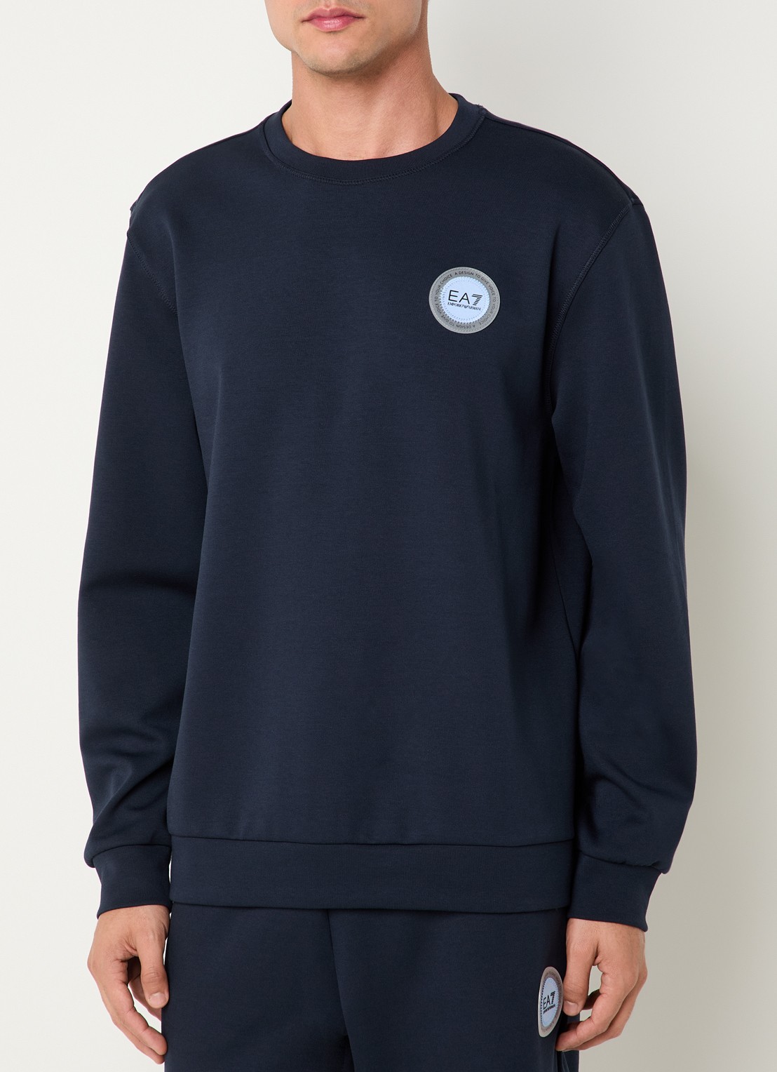 Armani Sweater met logo - detail 4 donkerblauw