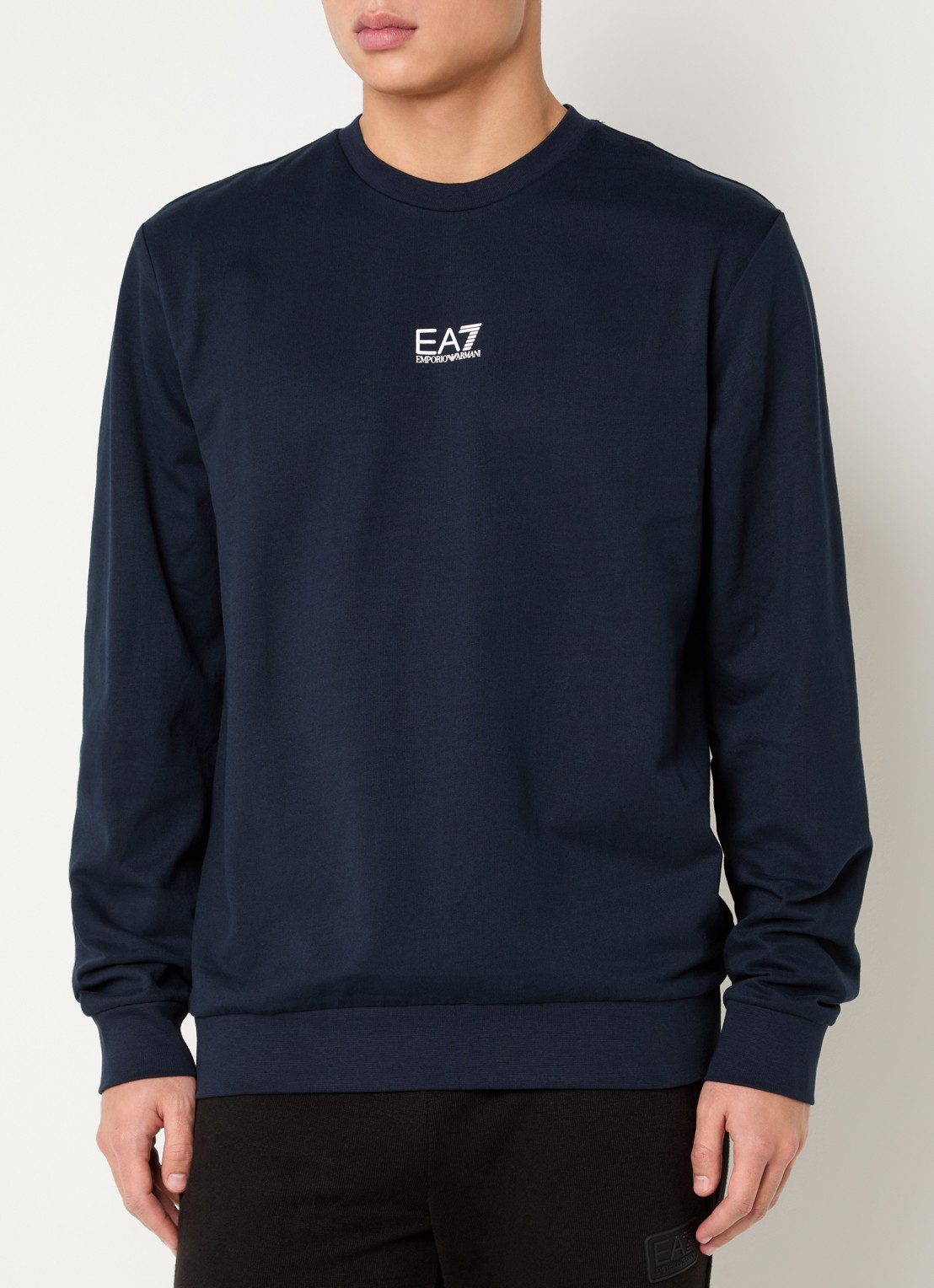 Armani Sweater met logo - detail 2 donkerblauw