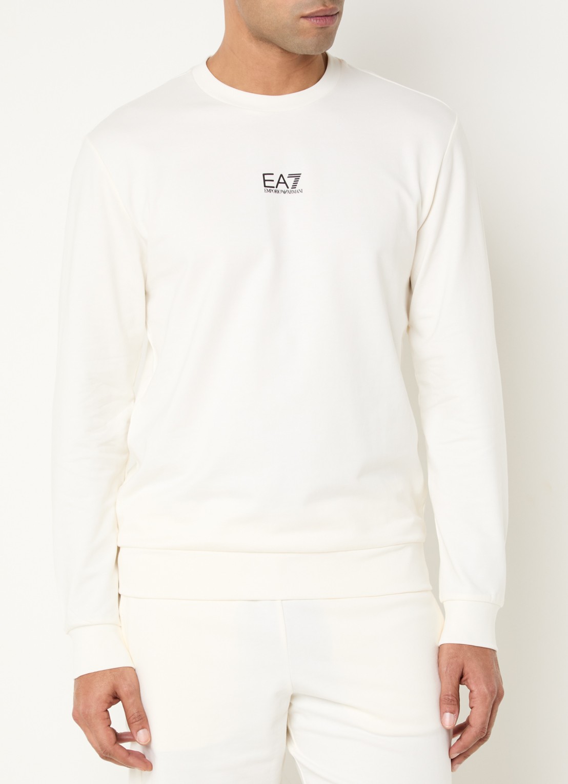 Armani Sweater met logo - detail 4 gebroken wit