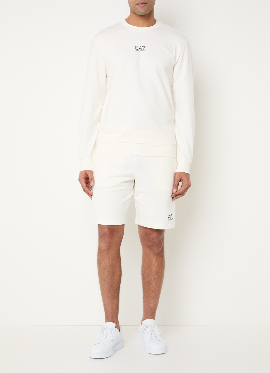 Armani Sweater met logo - voorkant 2 gebroken wit