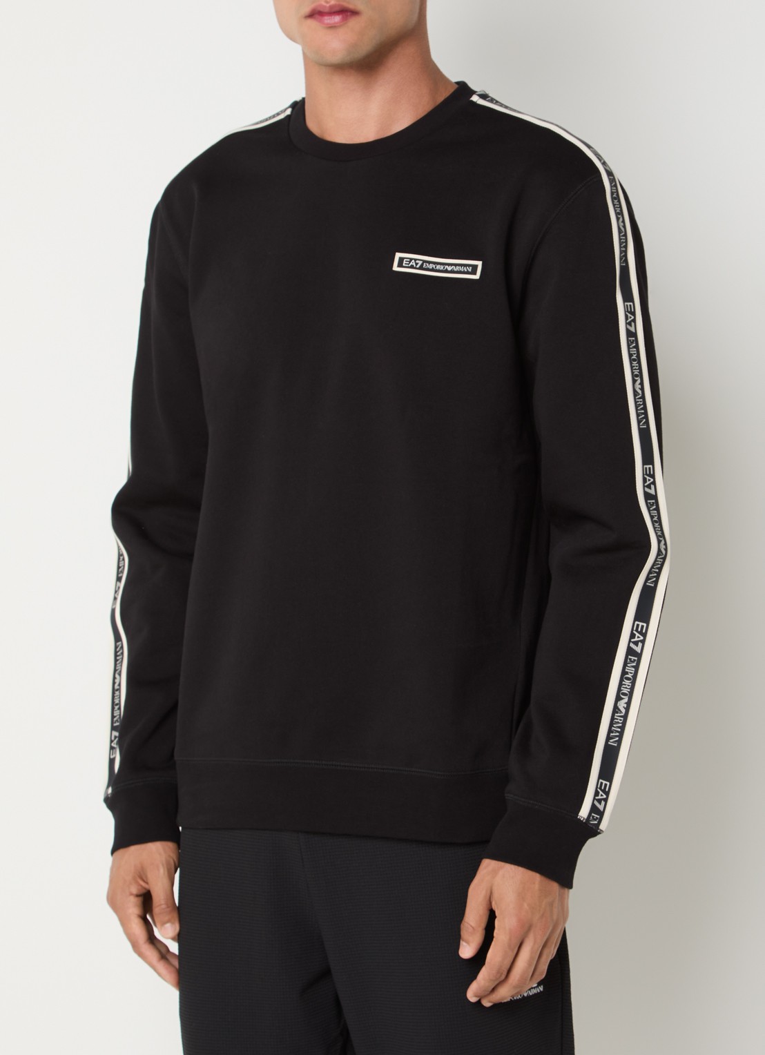 Armani Sweater met logo - detail 4 zwart