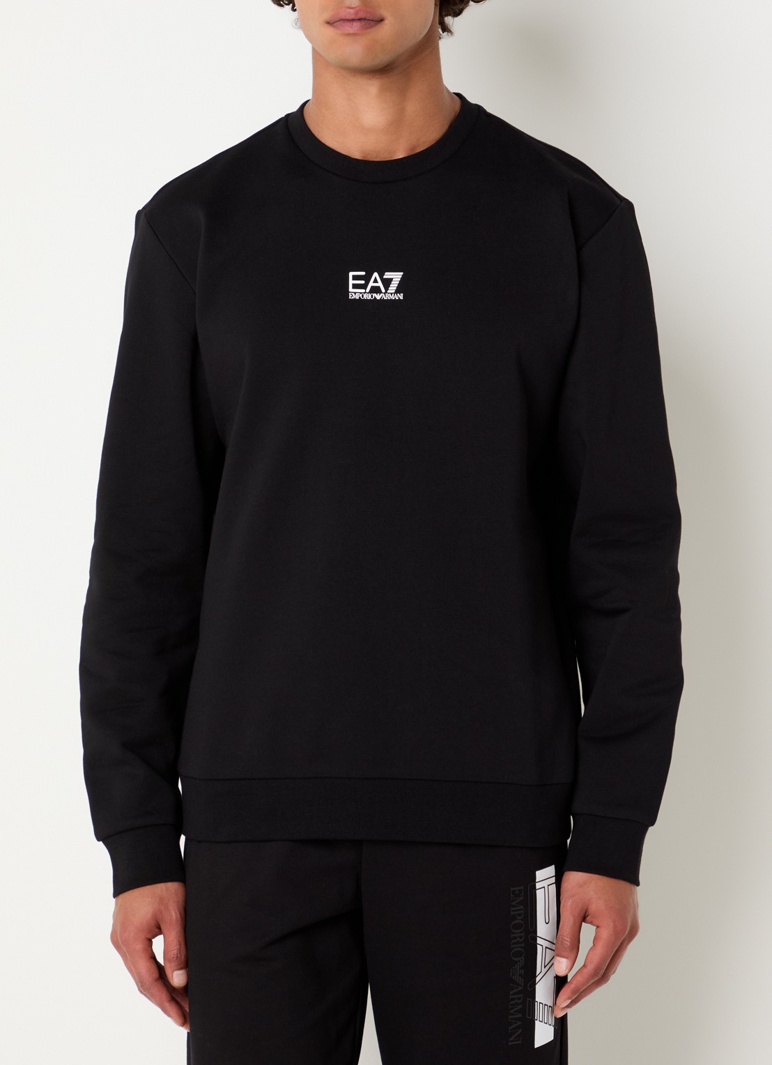 Armani Sweater met logo - detail 3 zwart
